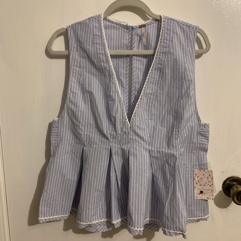 Free People V Pleated Blouse